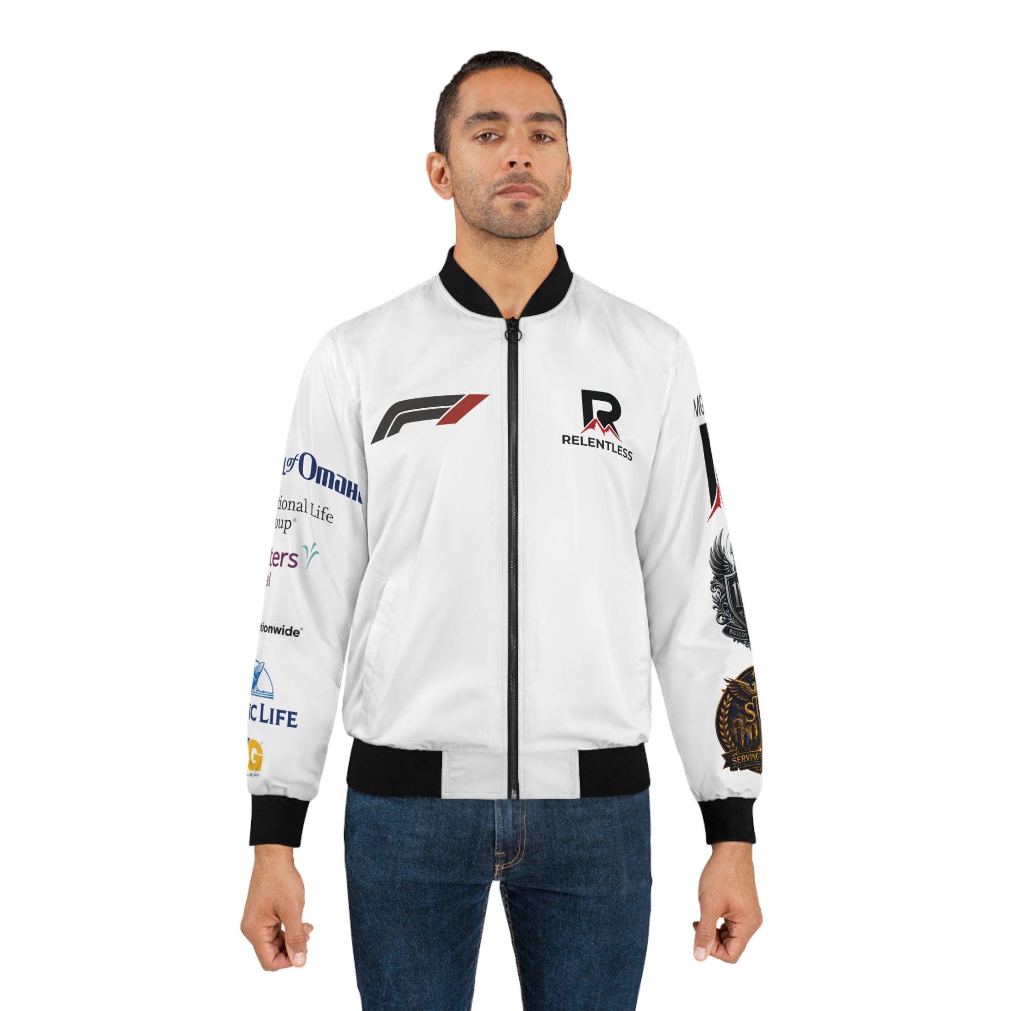 Relentless MGM 2026 Bomber Jacket (White)