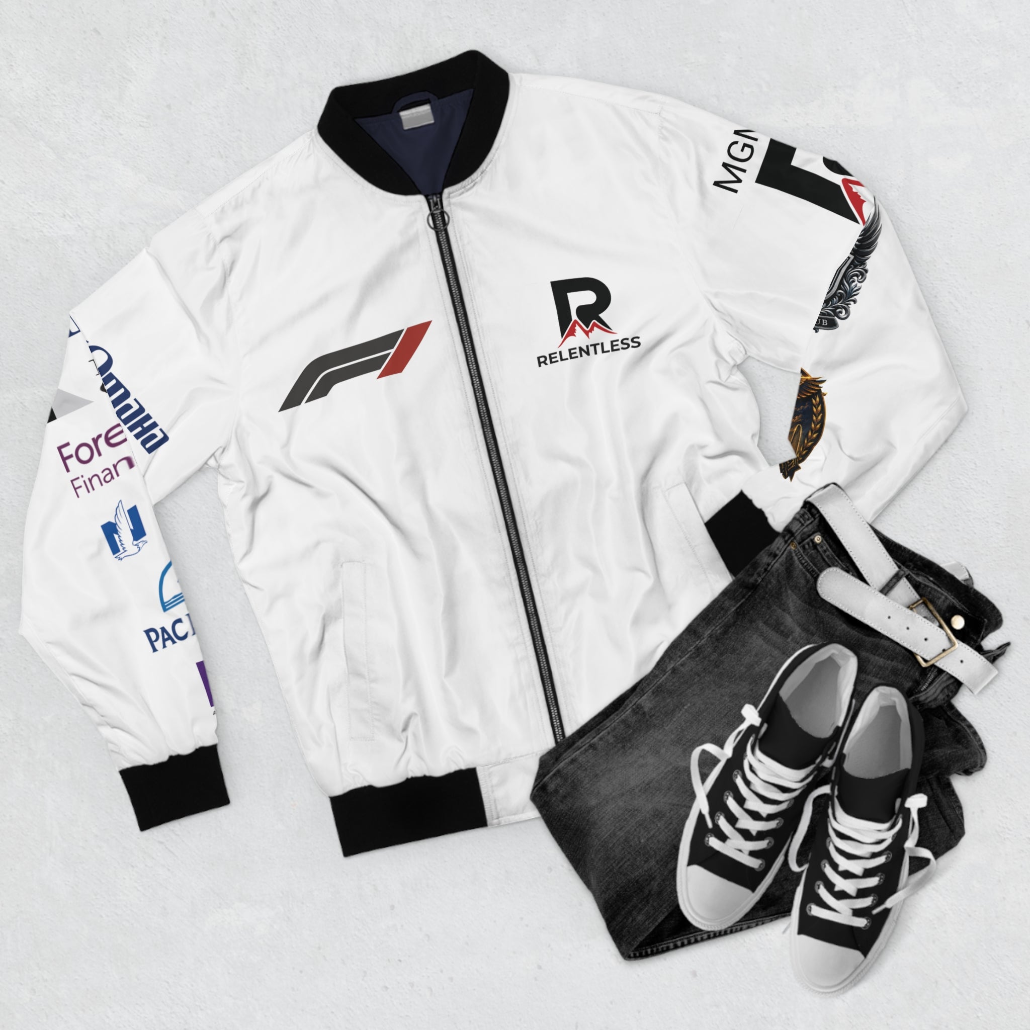 Relentless MGM 2026 Bomber Jacket (White)